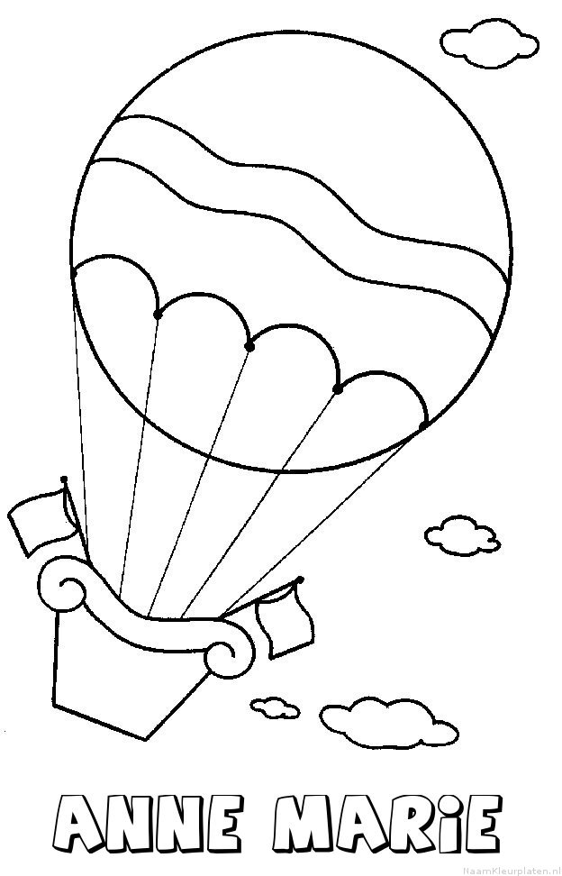 Anne marie luchtballon kleurplaat